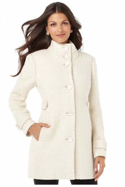 alfani textured winter white coat
