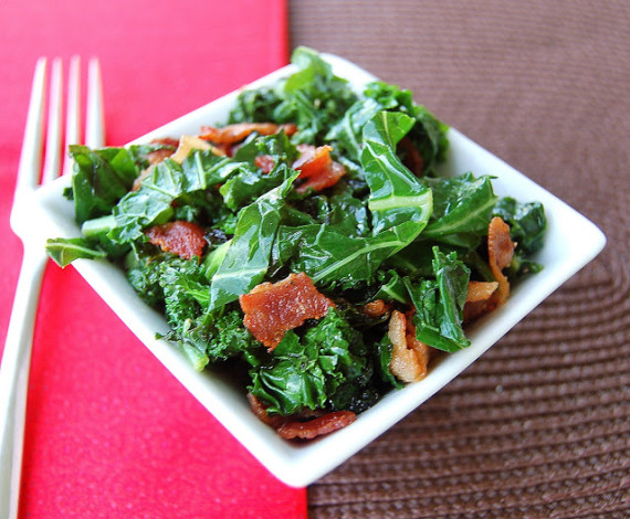Quick Kale with Bacon