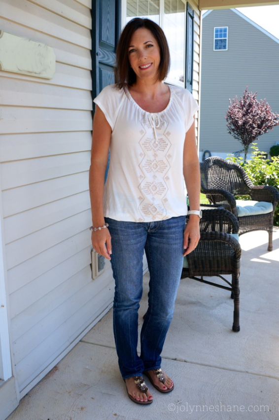 Fashion Over 40 | Embroidered Peasant Top
