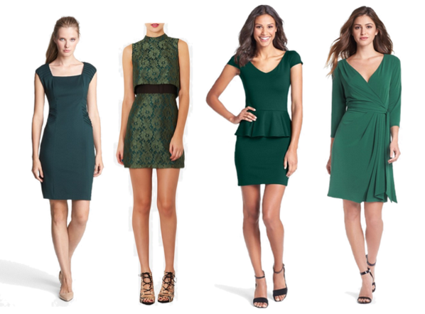 shoes to wear with emerald green dress