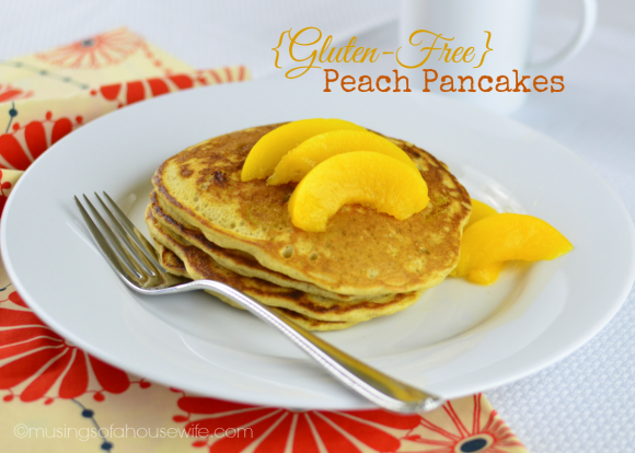 gluten free peach pancakes