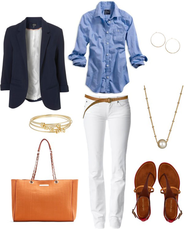 Bright White & Blue — bows & sequins  How to wear white jeans, Fashion  travel outfit, White jeans