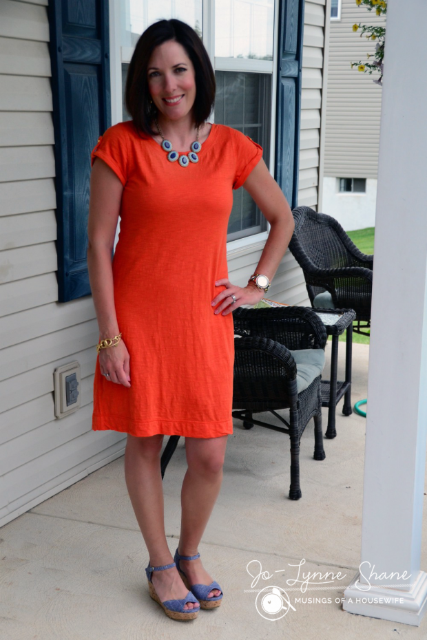 casual-orange-dress