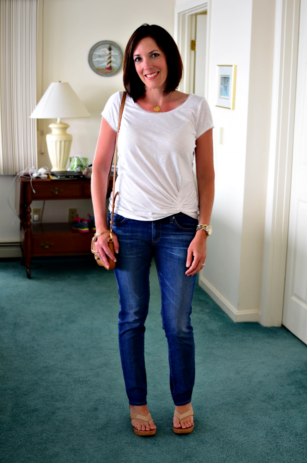 fashion over 40 | how to wear denim and white