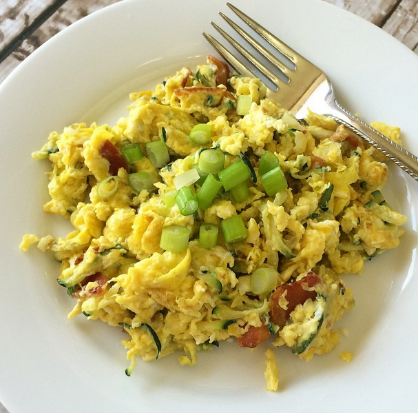 Scrambled Eggs with Grated Zucchini