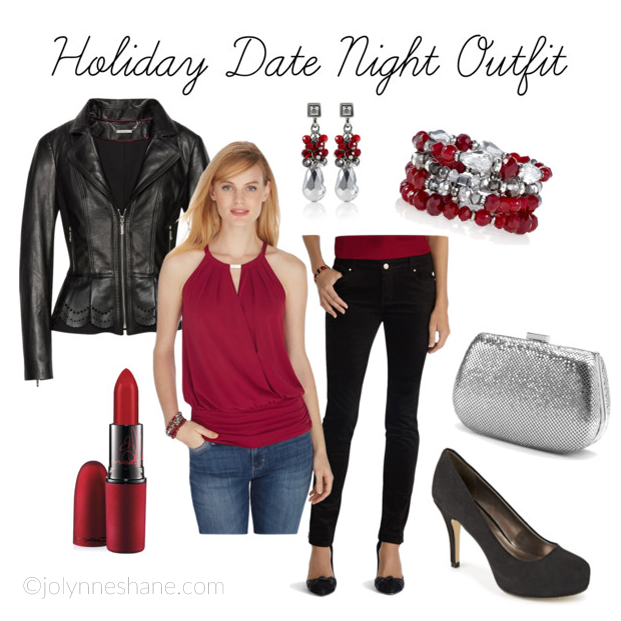 Holiday Date Night Outfit featuring White House Black Market & Rack Room Shoes