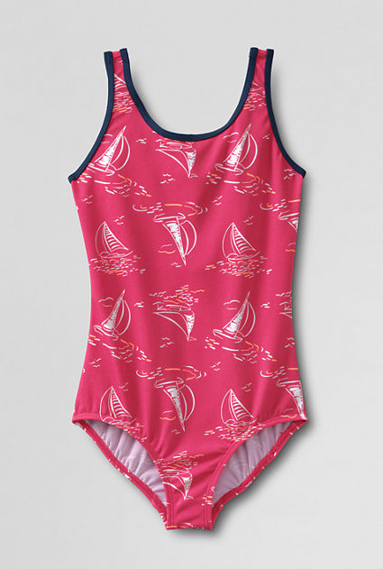 Girls' Anchors Away Tie Back One Piece Swimsuit