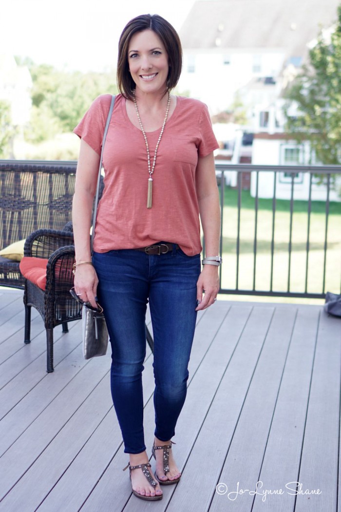 26 Days of Fall Outfits: Day 8: How to Dress Up Jeans and a T-Shirt