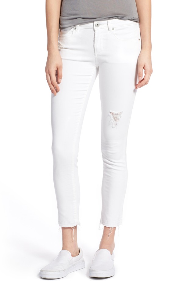 Articles of Society 'Carly' Frayed Hem Crop Skinny Jeans: One of the hottest spring denim trends!