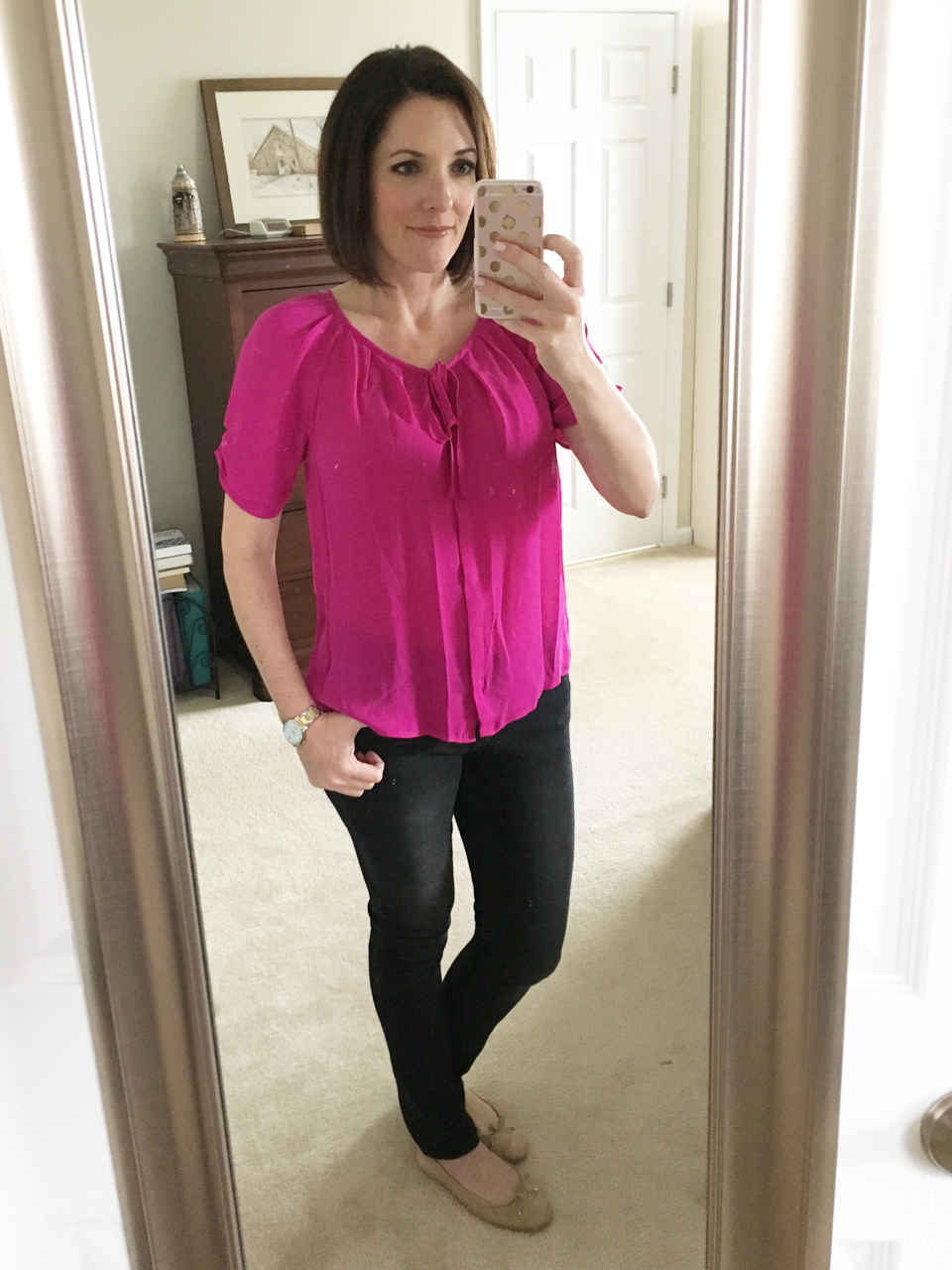 joie pink blouse - 1