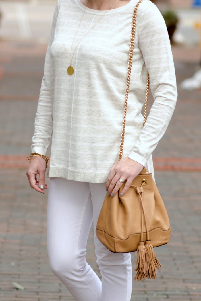What I Wore: White Neutrals with Lexi Bucket Bag in Cuicio