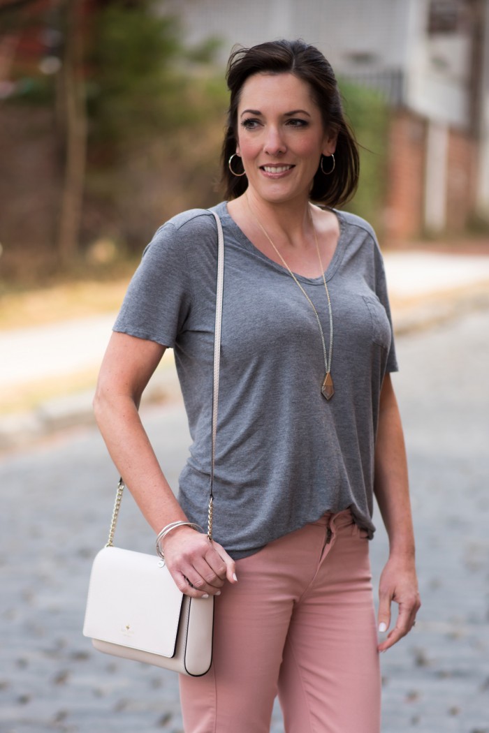 Spring Outfit Inspiration: Pink + Grey 