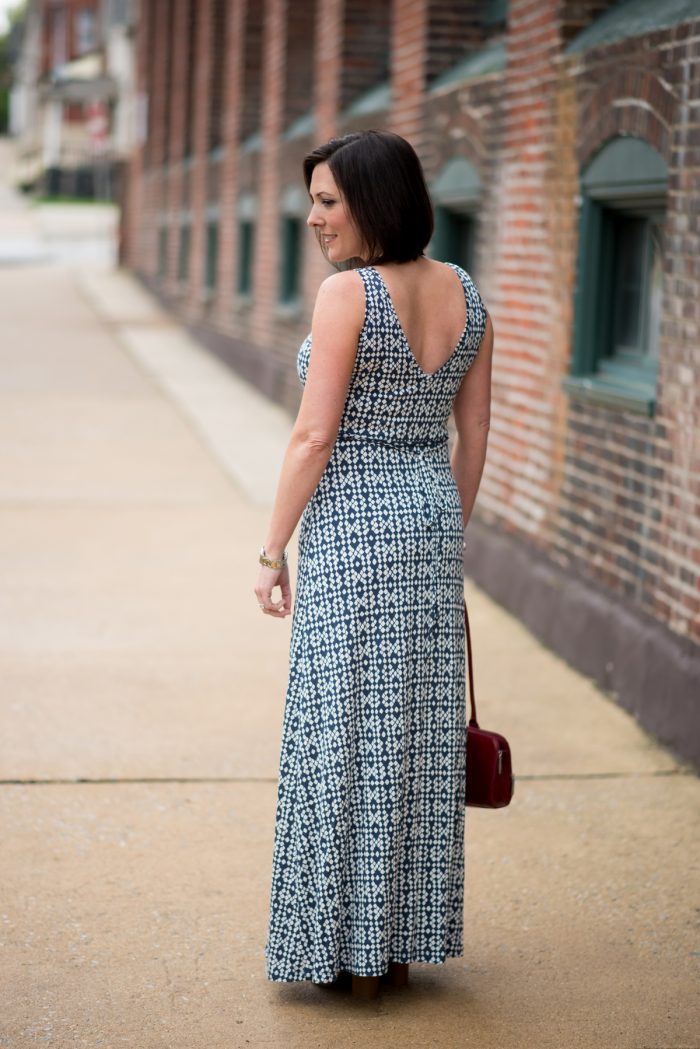 Fashion Over 40: This LOFT Double V-Neck Maxi Dress is a steal at $36!!!
