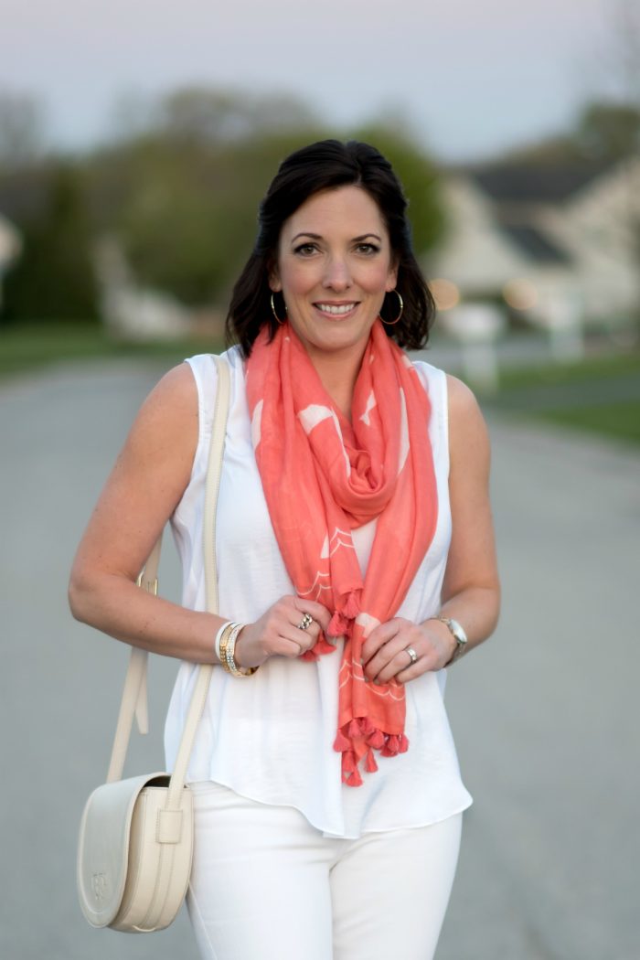 Fashion Over 40: How to Style a Spring Scarf | Jo-Lynne Shane