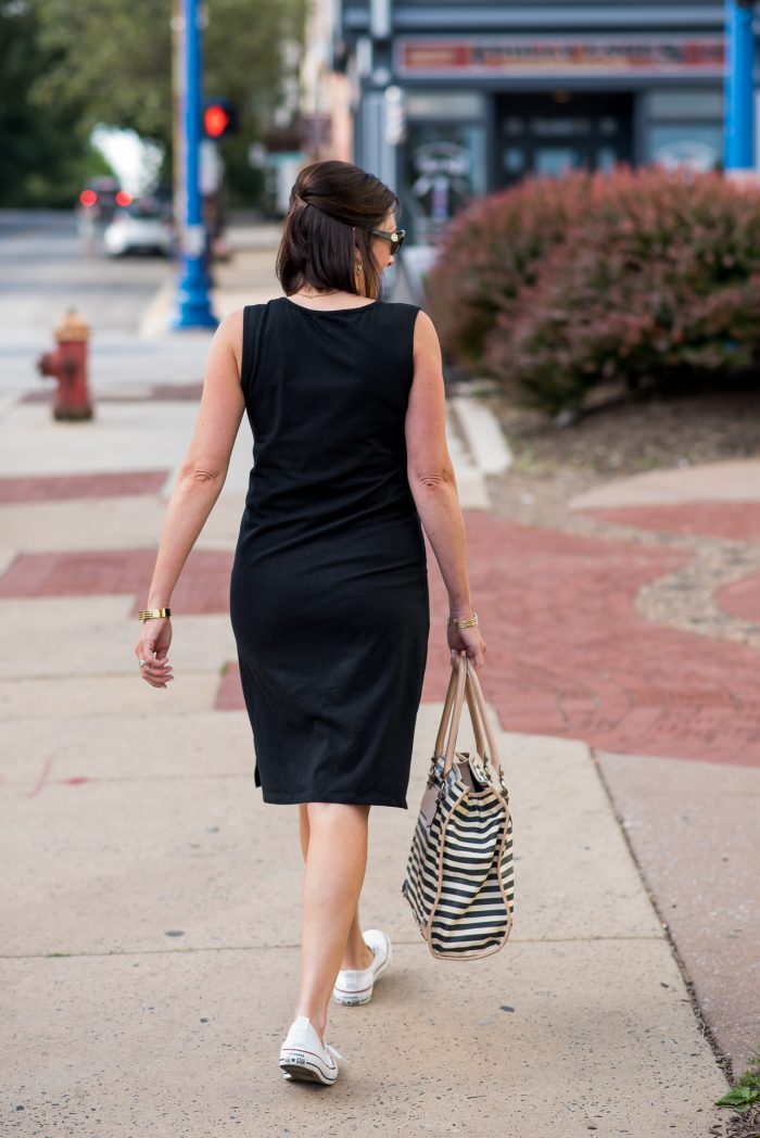 Casual Black Dress with Converse or 