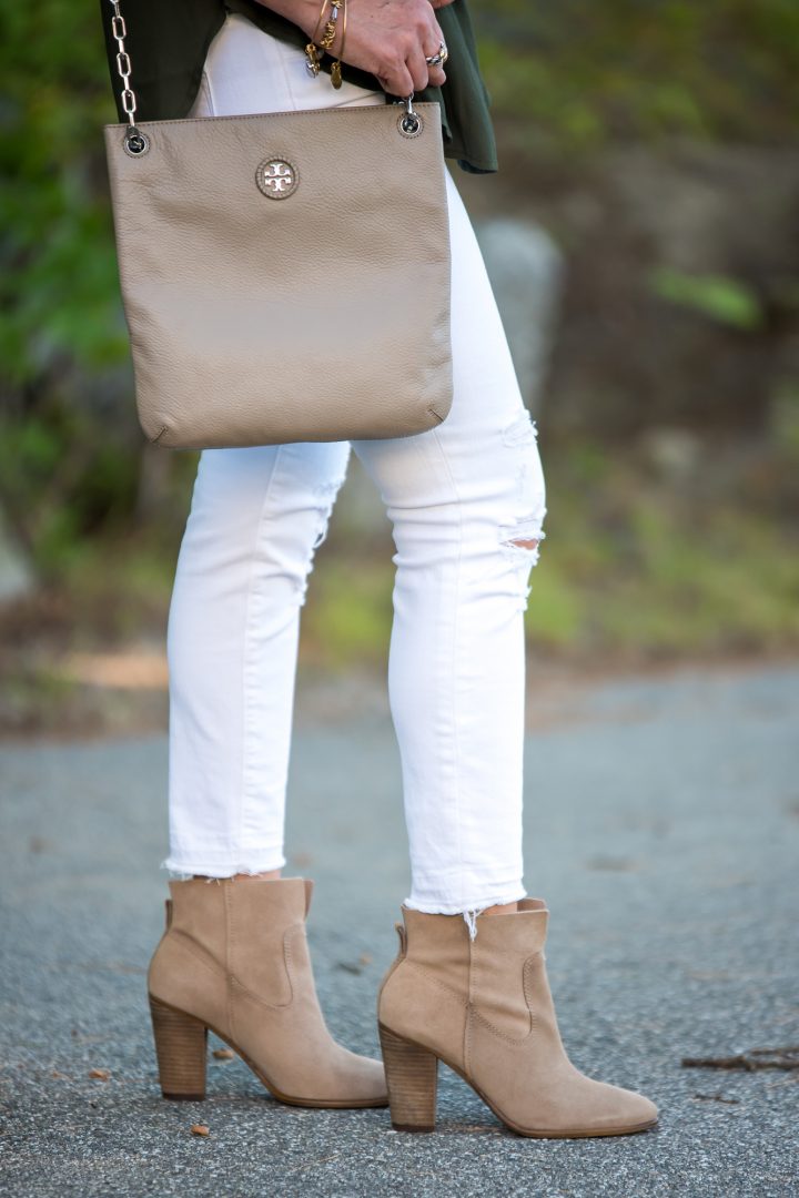 Tory Burch Crossbody and Vince Camuto Feina Booties