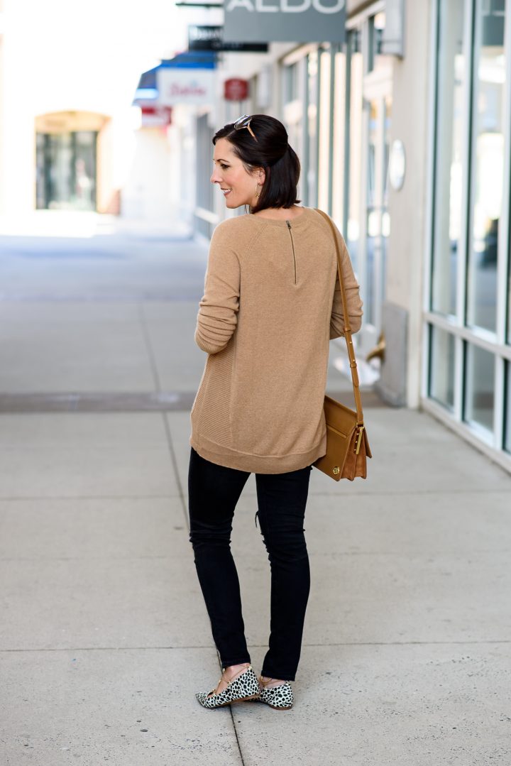 Fall Fashion Inspiration: Camel and Black Outfit with Animal Print