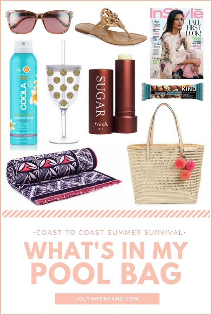 Pool Bag Essentials: What's in my pool bag with my favorite sunscreen recommendation!
