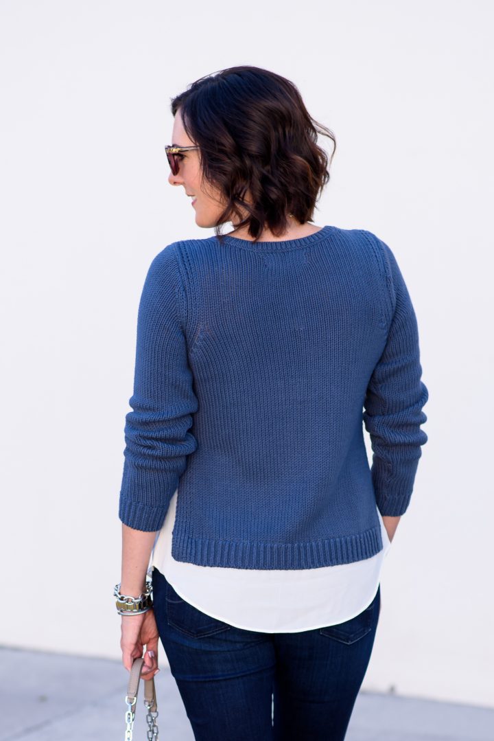 LOFT Chunky Two-in-One Sweater