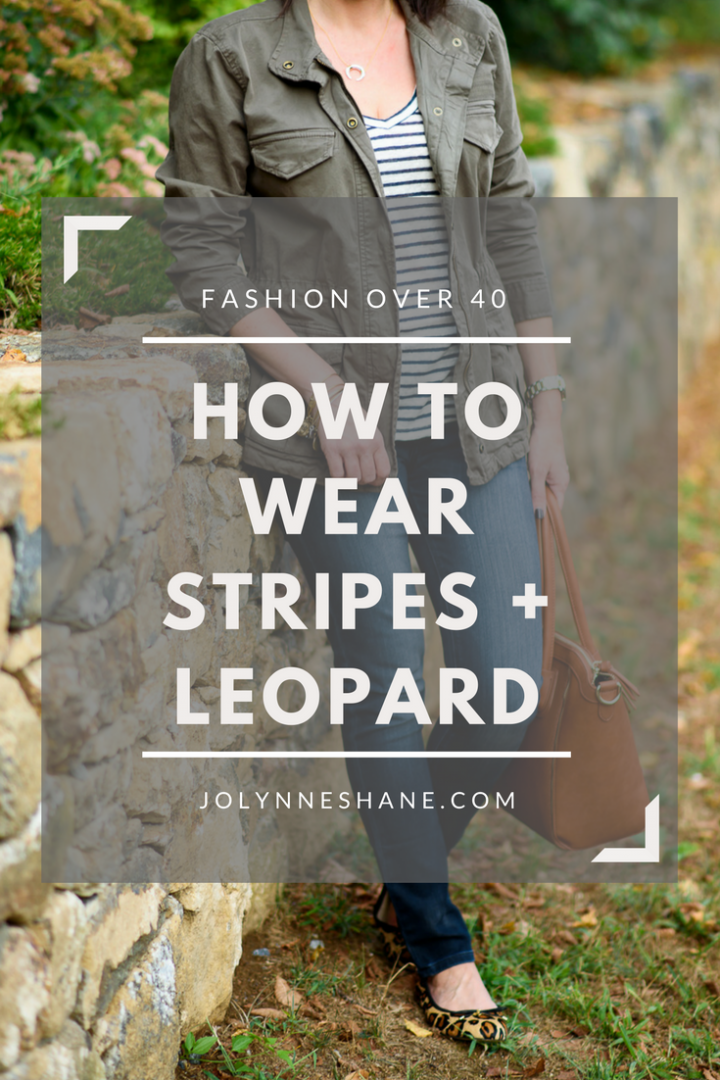 Jo-Lynne Shane shows how to wear stripes and leopard together this fall. #outfitideas #falloutfit