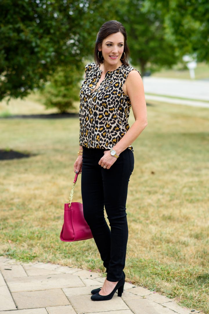 Leopard Silk Blouse Two Ways | Jo-Lynne Shane