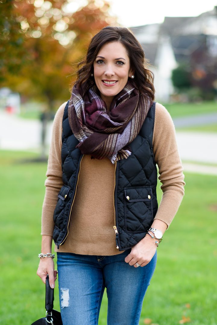 Winter Quilted Vest Outfit