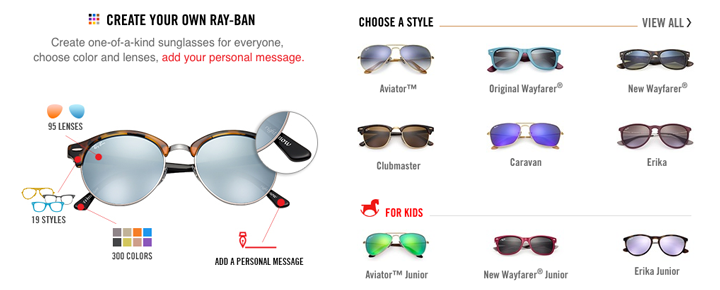 Design Your Own Custom Ray-Bans for Holiday Gift Giving!