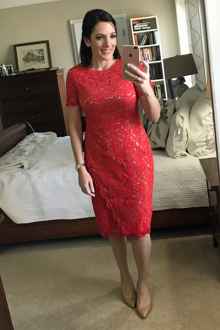 Trunk Club Unboxing: Vince Camuto Lace Sheath Dress