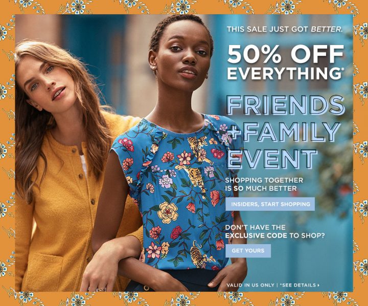 Loft 50% off Friends & Family Sale