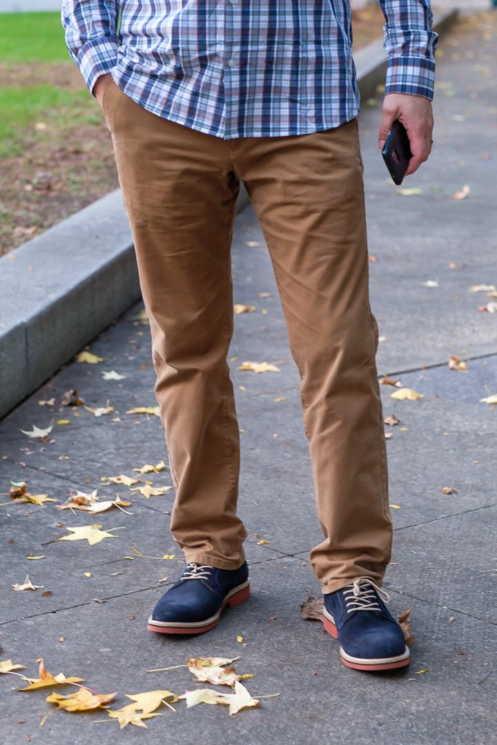 Fall Men's Workwear Look with Bonobos Straight Fit Washed Chinos