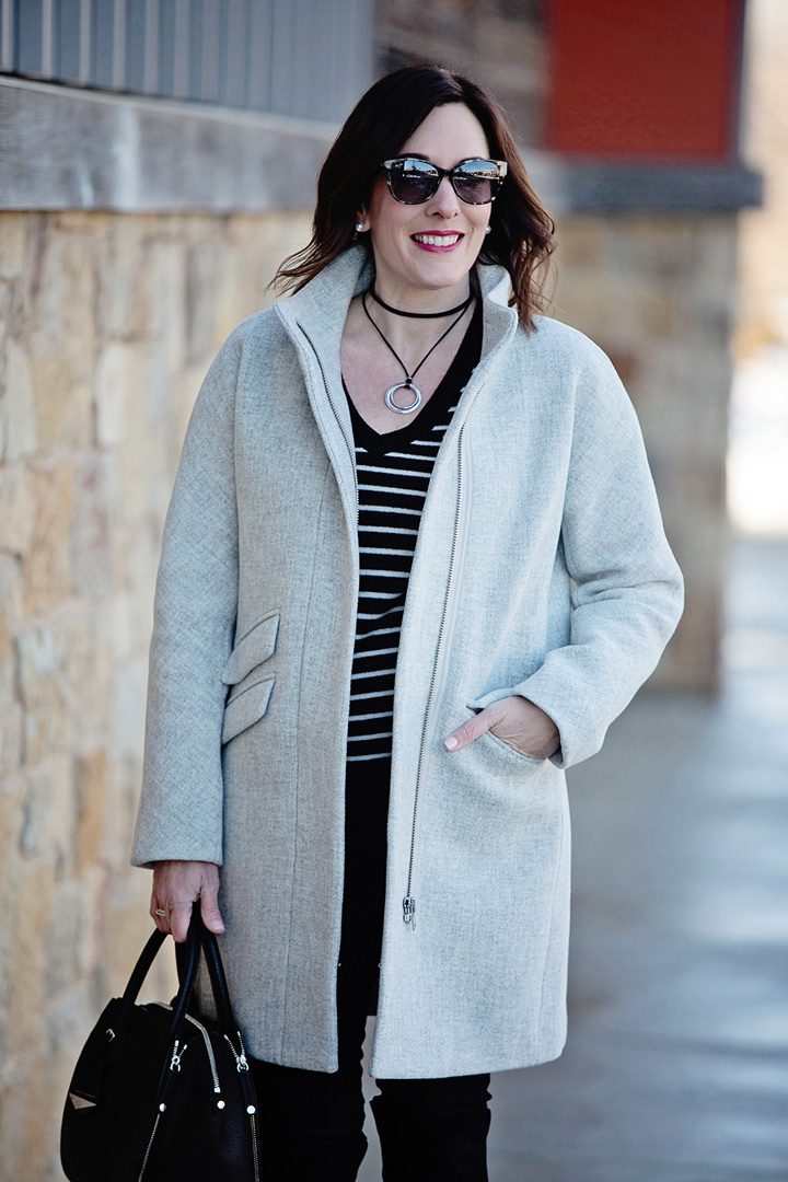 Winter Outfit with J.Crew Wool Cocoon Coat | Jo-Lynne Shane #fashionover40 #winteroutfit