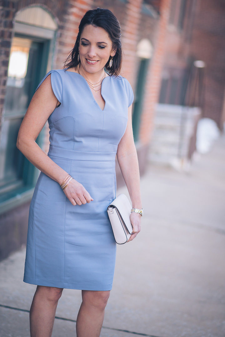 What to wear to a spring wedding: French Connection Lolo sheath