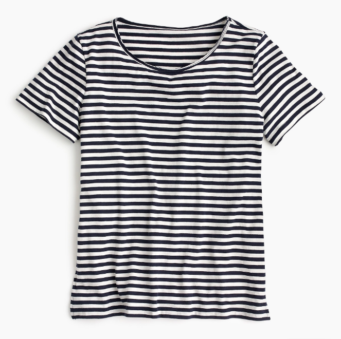 J.Crew Supersoft Supima Tee in Stripes