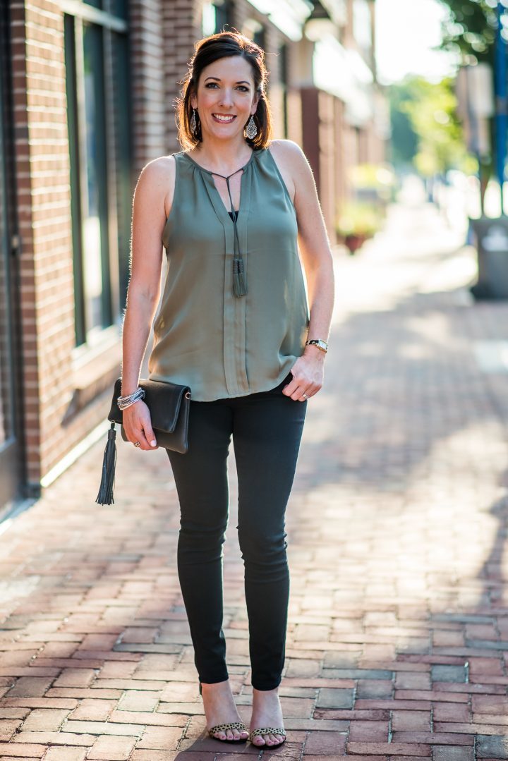 5 Ways to Wear Black Jeans for Summer: (#4) with a silk tank and leopard sandals... click through to see all 5!