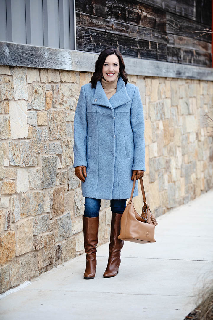 Update your winter outerwear wardrobe at the Lord & Taylor Friends & Family Sale: Save an extra 30% on Kenneth Cole REACTION Stand-Collar Boucle Coat, cashmere lined leather gloves, AG Farrah high rise ankle skinny jeans, Essential Cashmere Turtleneck Sweater, and Aerosoles Hashtag Tall Leather Boots #ad #lordandtaylor #womensfahion #winterstyle