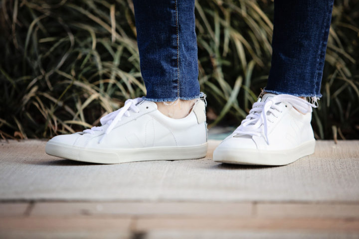 Casual Spring Transition Outfit featuring Veja Esplar Sneakers