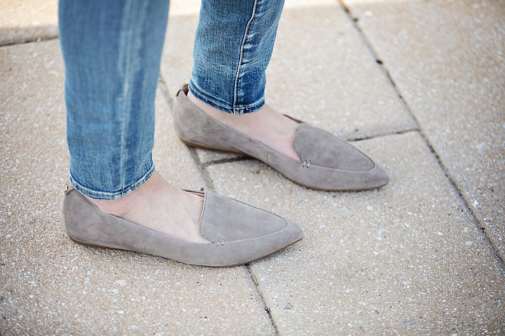  Taryn Rose Faye Water-Resistant Pointy Toe Loafers in Clay