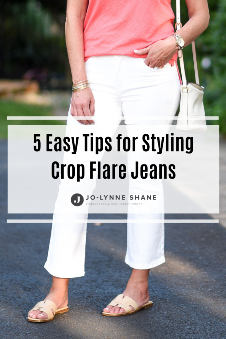 5 Easy Tips for Styling Crop Flare Jeans: How to wear kick flares for summer | Fashion for Women Over 40