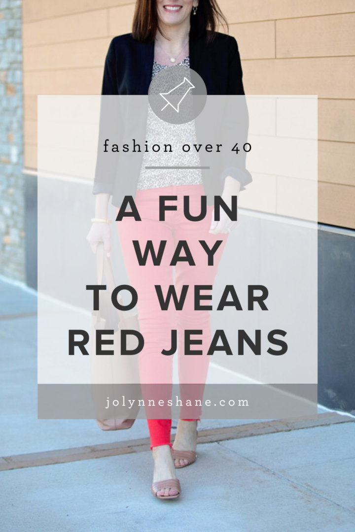 A Fun Way to Wear Red Jeans