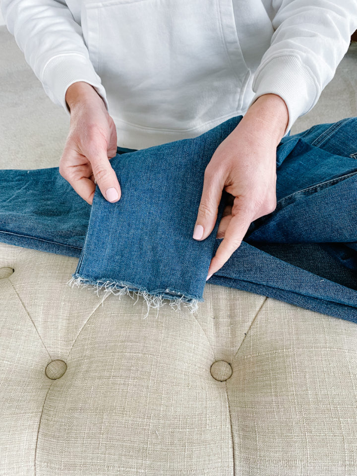 DIY Fashion Tutorial: How To Cut Your Jeans for a Raw Hem