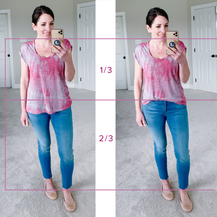 Understanding the Rule of Thirds in Fashion: front tuck