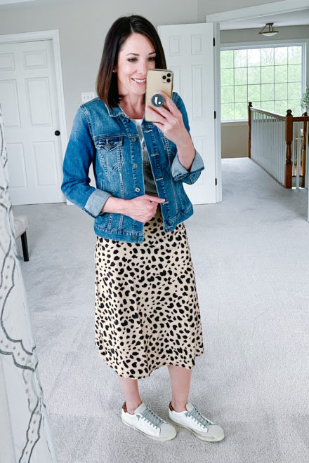 Try-On Haul: Leopard Skirt, White Shorts & Spring Tops | Jo-Lynne Shane