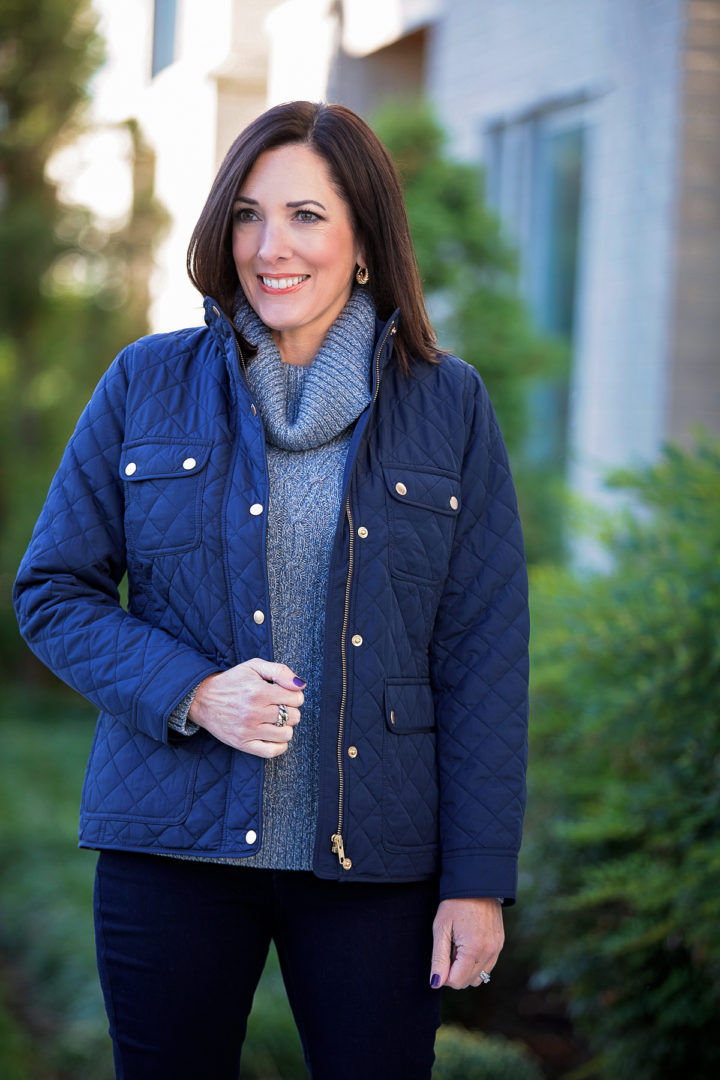 Talbots Quilted Jacket -- utilitarian-inspired with a flattering silhouette and plenty of pockets