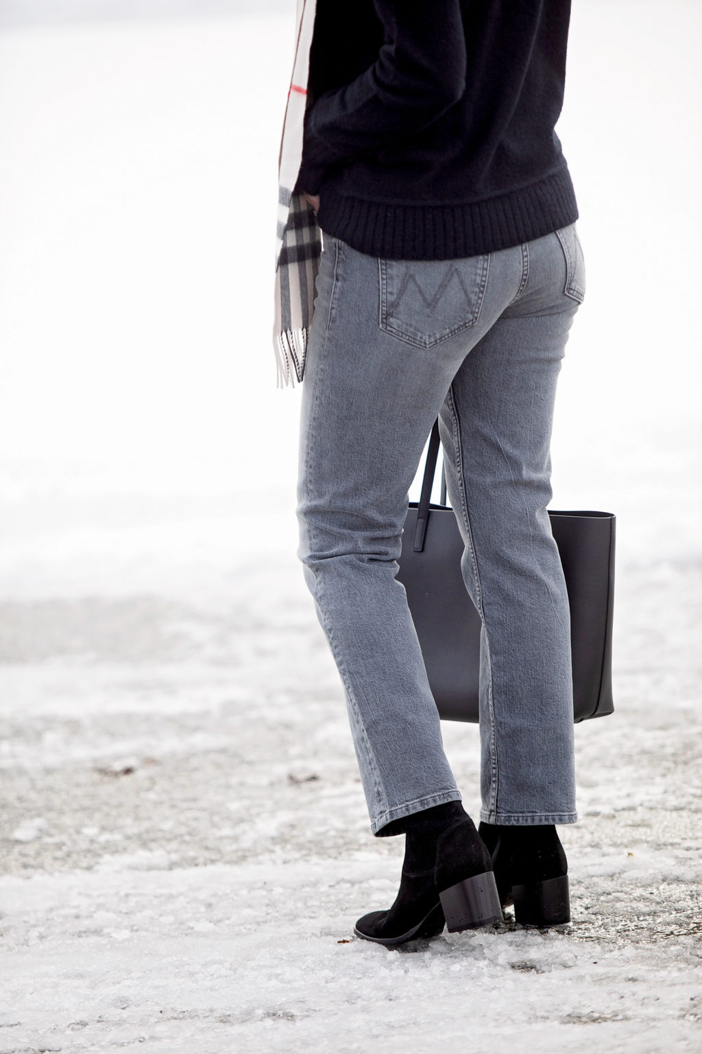 Styling Mother Tomcat Jeans for Winter