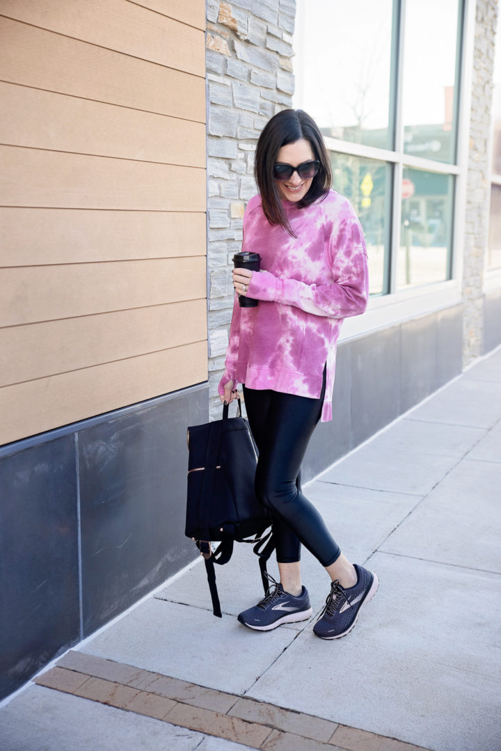 a Stylish Athleisure Look with Sweaty Betty After Class Sweatshirt and High Shine Leggings