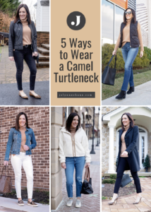 5 Ways to Wear a Camel Turtleneck | Jo-Lynne Shane