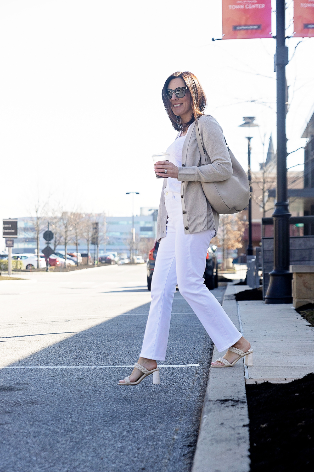 How to Style a White Monochromatic Outfit for Spring