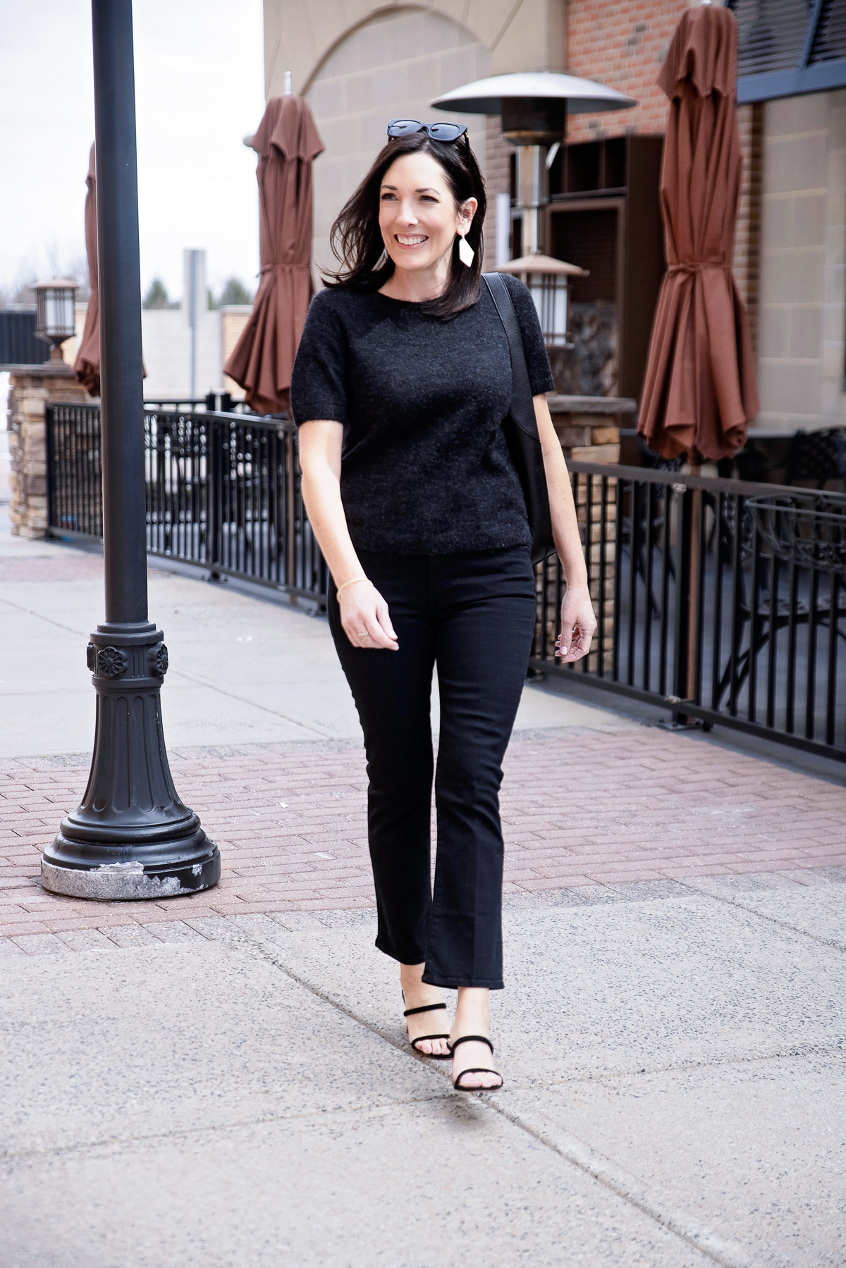 Monochromatic Black Outfit for Spring