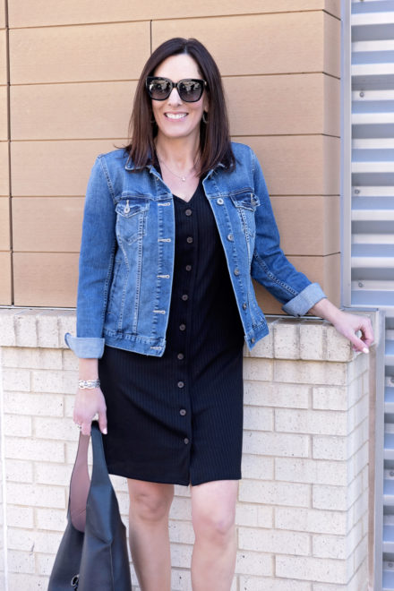 How To Style A Casual Black Dress Outfit for Spring | Jo-Lynne Shane