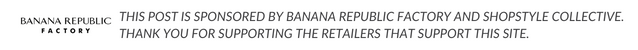 Banana Republic Factory disclosure
